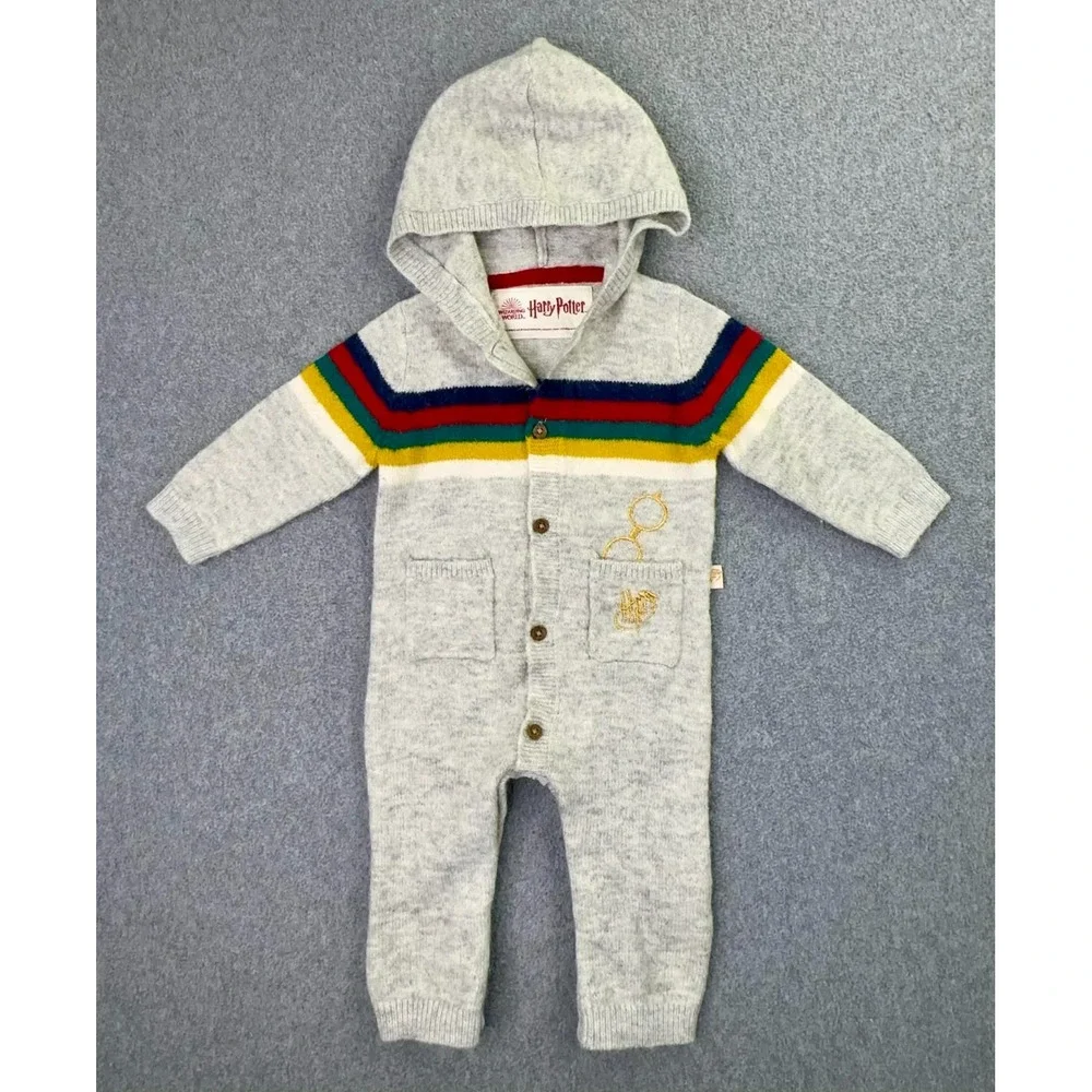 Harry Potter Wizarding World Sweater 1 Piece‎ Size 9 Months Coverall Embroidered